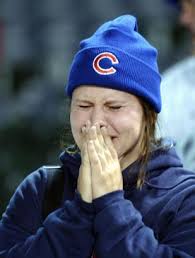 Chicago Cubs fan crying